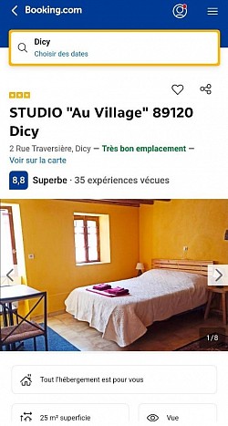 Location Studio fiche Booking.com