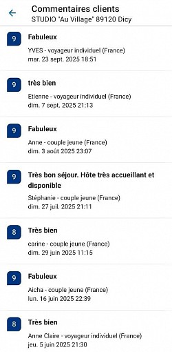 Commentaires sur Booking.com du STUDIO