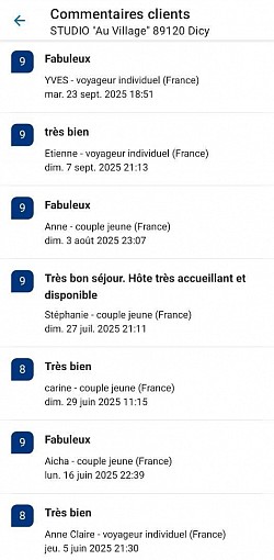 Commentaires STUDIO Booking.com